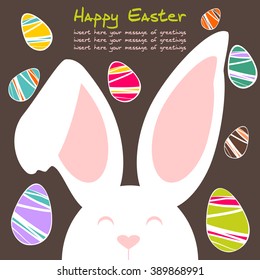 Cheerful and friendly colored rabbit - Background