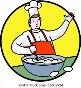 cheerful funny cook