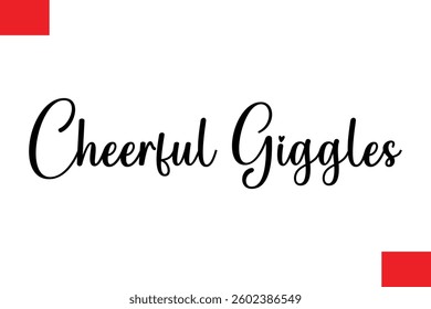 Cheerful Giggles Stylish Cursive Typography Christmas Text