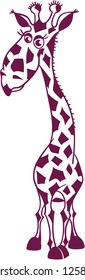 Cheerful giraffe for kids. vector