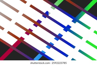 Cheerful graphic design. Diagonal stripes in a bright color spectrum. Versatile background for various creative purposes.