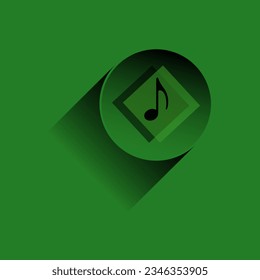 The cheerful green color combination along with the sophisticated musical app details makes this icon an attractive choice for creative projects and music-related content.