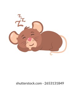 Cheerful grey mouse cartoon mascot wildlife baby pet cheese vector illustration flat design character little smile icon animal graphic drawing tail set comic fun cute cartoon isolated nature

