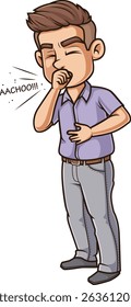 Ilustração de vetor de espirro de cara alegre