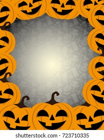 Cheerful Halloween pumpkins.