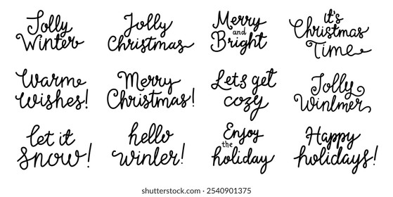 Cheerful handwritten message wishing everyone happy holidays in a festive style