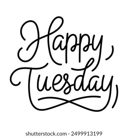 Cheerful Happy Tuesday Lettering for Daily Inspiration