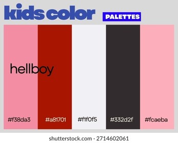 Alegre armonía Hellboy diseñado para niños que muestran una alegre paleta equilibrada que alienta la exploración de la curiosidad y el aprendizaje divertido todos los días