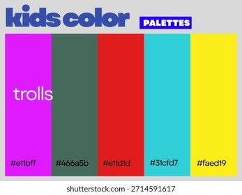 Alegre armonía Trolls diseñados para niños que muestran una encantadora paleta equilibrada que inspira imaginación y creatividad divertido aprendizaje diario