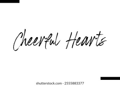 Cheerful Hearts Christmas quotes cursive text typography 