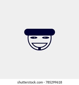 cheerful icon, Vector illustration