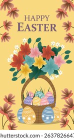 cheerful illustration Banner commemorating Easter