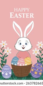 cheerful illustration Banner commemorating Easter