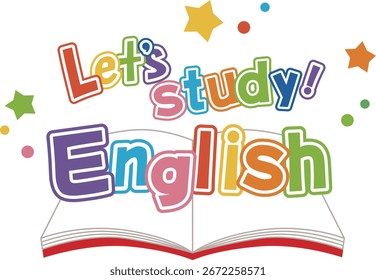 Cheerful illustrations in books that help you study English