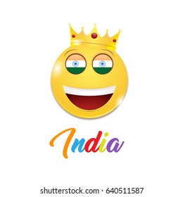 Cheerful India emoticon
