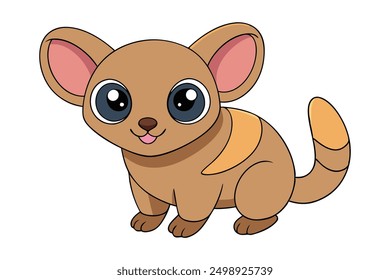 Cheerful Kawaii Colugo Vector Illustration