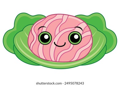 Cheerful Kawaii Corned Beef and Cabbage Illustration