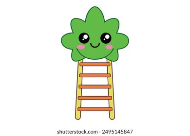  Cheerful Kawaii Leprechaun's Ladder Illustration