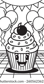 a cheerful kindergarten setting a happy birthday cupcake