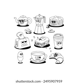 Cheerful kitchen near-sets in the morning