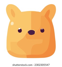 Cheerful kitten mascot, isolated vector illustration design icon