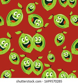 cheerful lemon seamless pattern with backgrounds illustration vector