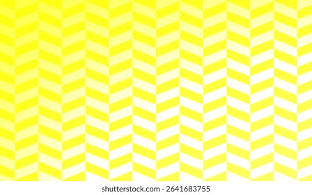 Cheerful Lemon Yellow and White Chevron Pattern Background, Bright Abstract Geometric Design for Modern Projects, Vector Art, Upward Arrows and Simple Diagonal Shapes