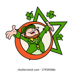 Cheerful Leprechaun Character