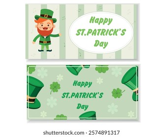 Cheerful Leprechaun Saint Patrick's Banner