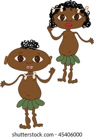 Cheerful little afro