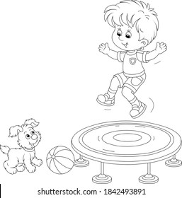 2,065 Jumping Kid Outline Colouring Images, Stock Photos & Vectors ...