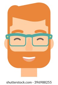 Cheerful man experiencing euphoria.