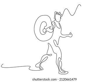 cheerful man going swimming with a sea bagel in hand