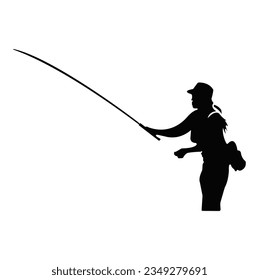 Cheerful man screaming while fishing in river against sky at forest fishing rod wheel closeup, man fishing with a beautiful sunrise behind him