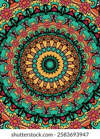 Cheerful Mandala Pattern for Inspirational Artwork