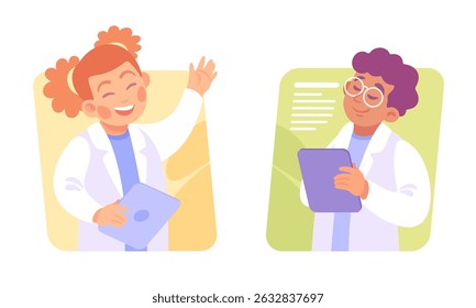 Cheerful Medical Professionals in Lab Coats, showing teamwork and commitment to healthcare