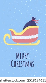 Cheerful "Merry Christmas" illustration featuring a snowman with a top hat and scarf, set against a snowy blue background.