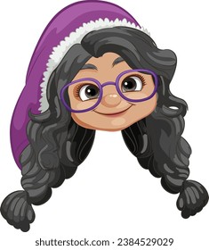 A cheerful middle-aged woman wearing glasses and a hair scarf, smiling