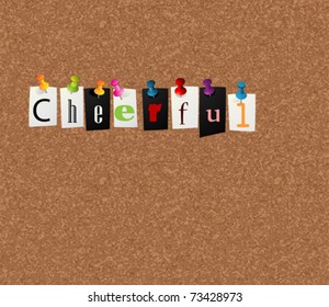 Cheerful notice concept