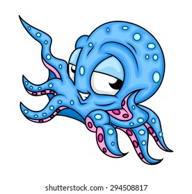 Cheerful Octopus Character