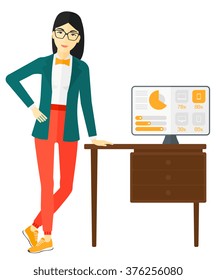 Cheerful office clerk.