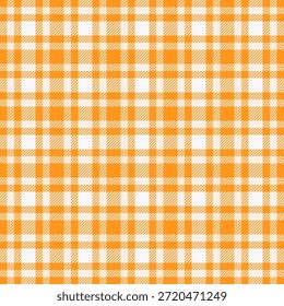 Patrón alegre de cuadros naranjas y blancos, ideal para fondos festivos, diseños textiles acogedores y encantadores proyectos retro. Versátil para impresión y digital.