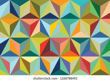 Cheerful pastel triangle for project every day