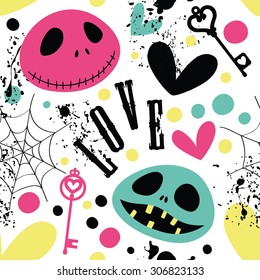 Cheerful pattern for a fun Halloween.