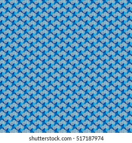 Cheerful pattern of gray - blue round  shapes on a blue background.