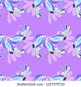Cheerful pattern in pink colors, soft textile, festive decorating.