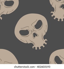 cheerful pattern with skulls on a dark background made in vector