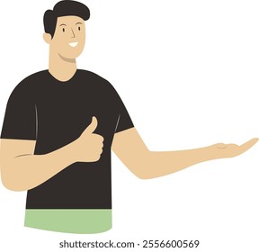 Cheerful People Cartoon Character. Isolated Vector Illustration.