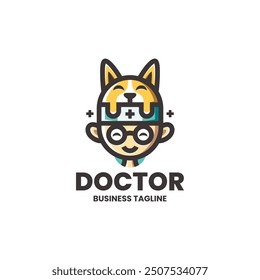 cheerful pet doctor logo vector