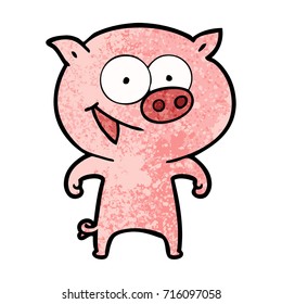 animada caricatura de cerdo
